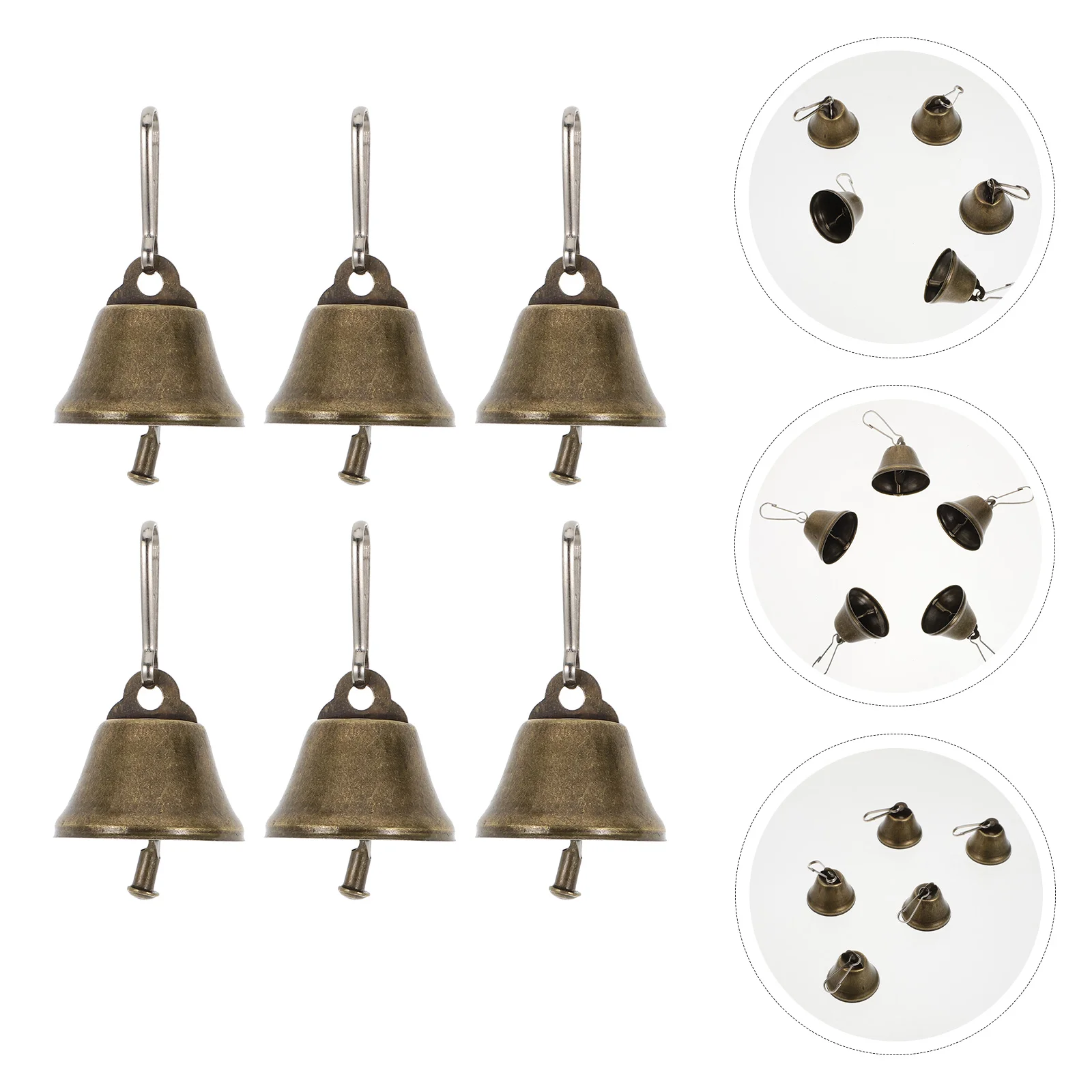 

25 Pcs Bronze Horn Bell Small Bells Christmas Crafts Brass Hand Tree Decoration DIY Decorations for Needlework