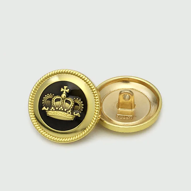 Europäischer Stil, Kronen-Design, hochwertige Metallknöpfe, Anzugdurchmesser 23 mm, goldene Nähknöpfe, britischer Stil, Jackenmantelknöpfe – Detail 5
