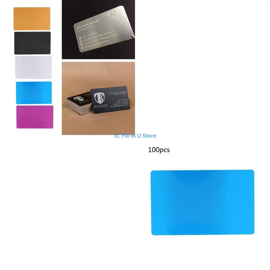 G8TA علامة النقش بطاقات اسم زيارة الأعمال علامات الألومنيوم الفارغة لمتجر 100 قطعة #1