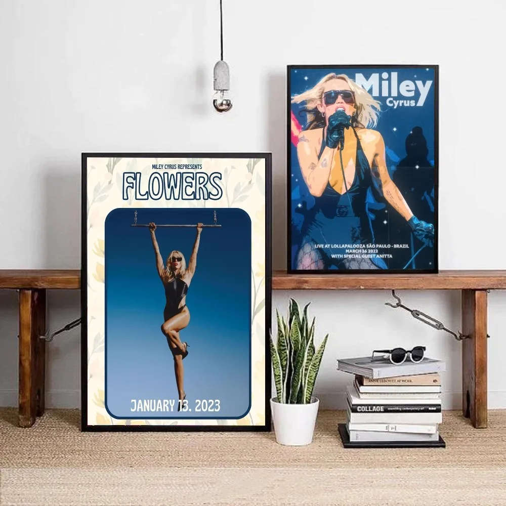 M-Miley C-Cyrus Music Album Poster DIY Poster Kraft Paper Vintage Poster Wall Art Painting Study Stickers Big Szie Wall Painting