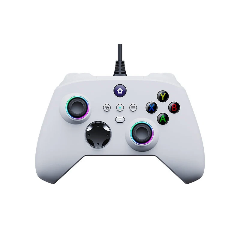 RGB Light Wired Game Controller Gamepad For XBOX Series S/X For PC Gamer Gaming Joystick Accessories Colorful Atmosphere Lamp