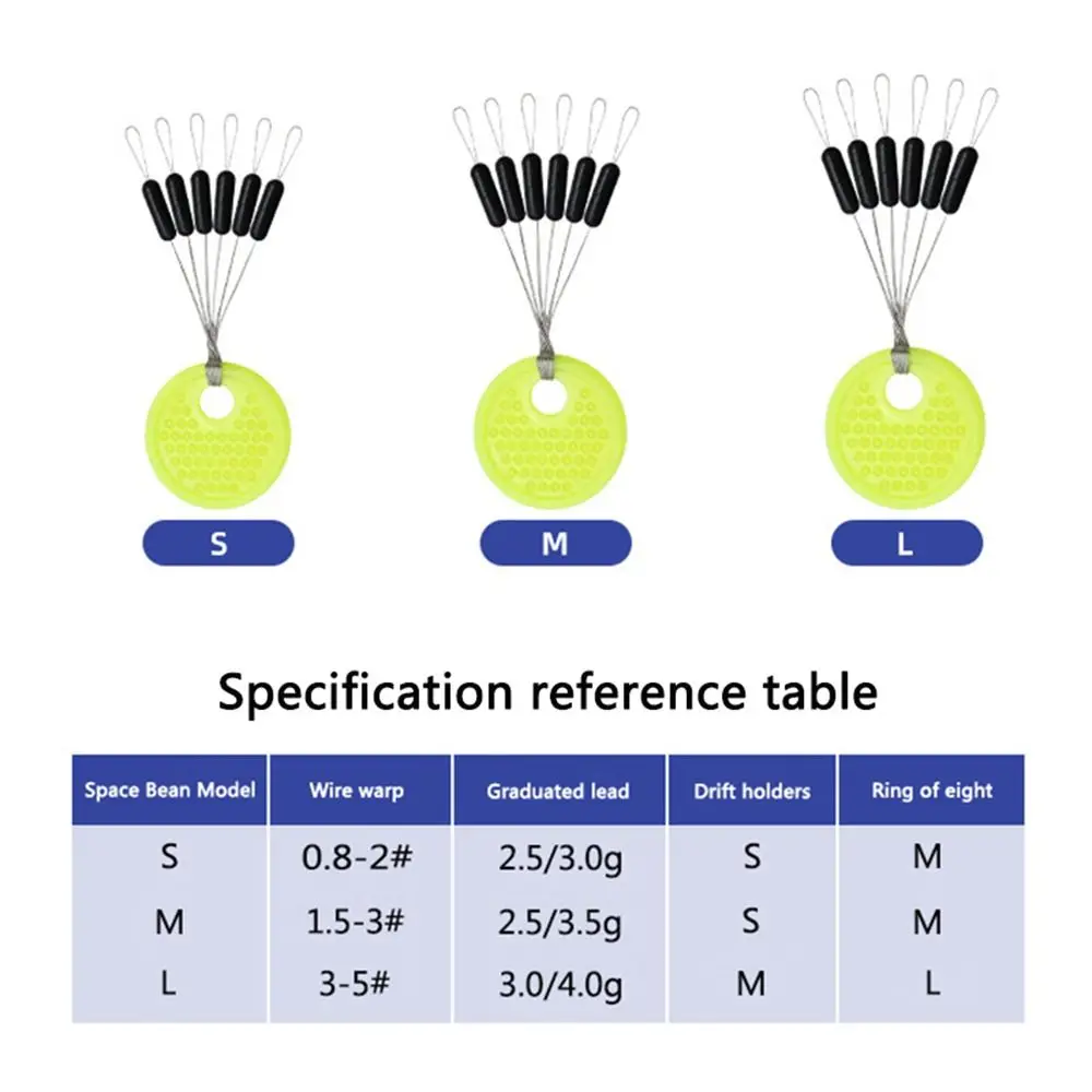 Materiale in gomma galleggiante Lenza da pesca anti-filo Attrezzatura Galleggiante da pesca Fagiolo Tappo in gomma Fagioli spaziali in gomma Fagioli spaziali da pesca