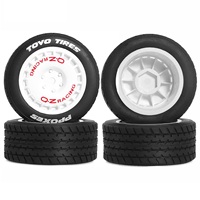 4PCS 60mm High-Speed On-Road Tires for MJX Hyper Go, Soft Rubber Tire with Wheel for 1/14 RC Touring Car, Low Wear Upgrade Parts