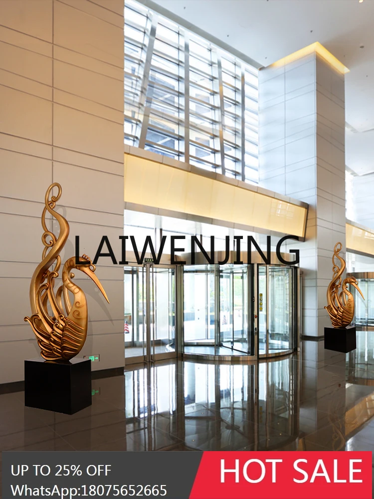 Hotel Lobby Lobby Floor Sculptured Ornaments New Chinese Style Decoration Phoenix Large Crafts Fortune Opening Gift