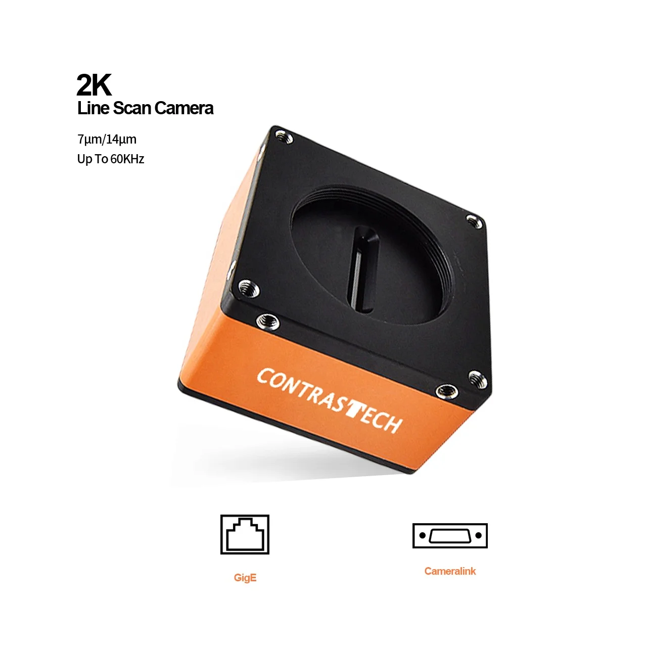 

Liner Array 2K 14μ 49kHz GigE Vision M42 Mount Line Scan Camera for Printing Quality Inspection