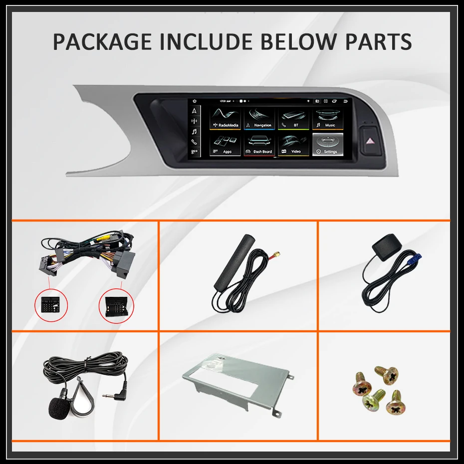 Snapdragon 8CORE 8,8'' Wireless Carplay Android 14 Auto-Radiobildschirm für Audi A5 2007-2009 MMI2G Autoradio Stereo Multimedia-Player Bluetooth WIFI 4G LTE – Detail 4