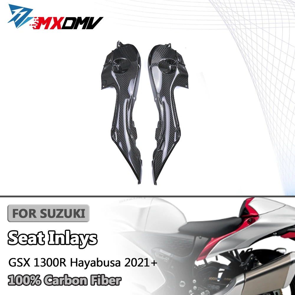 For Suzuki Hayabusa GSX1300R GSX-1300R 2021 + 100% 3K Full Real Carbon Fiber Motorcycle Accessories Seat Inlays Fairing