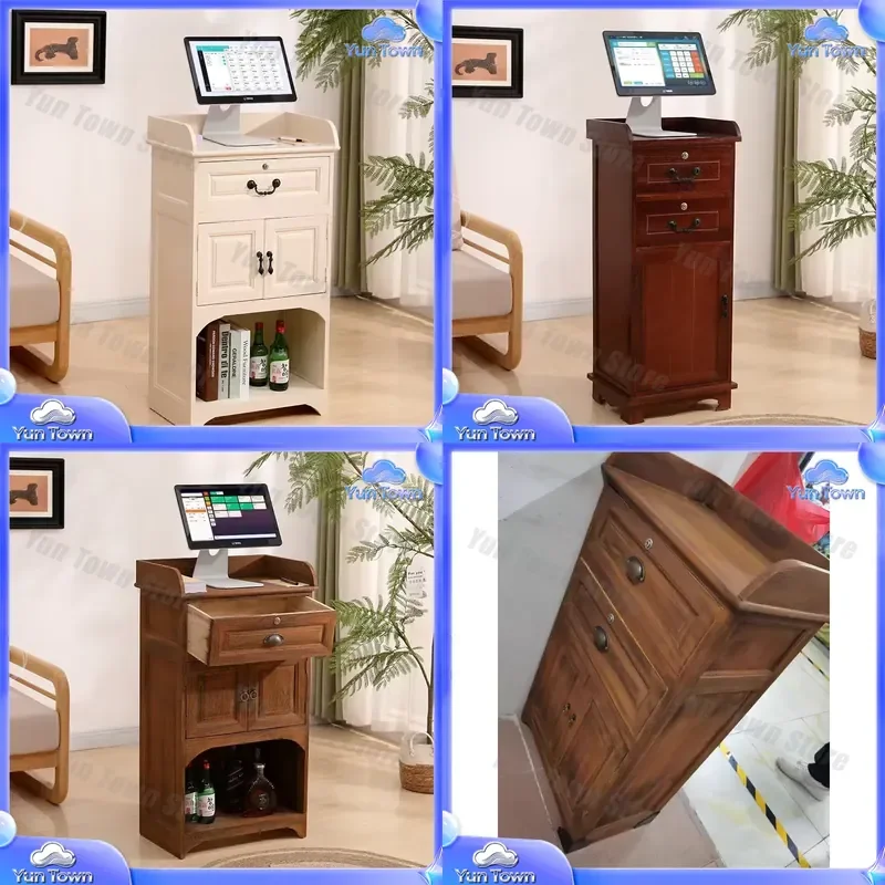 Small Receipt Desk for Clothing Store Checkout Counter Personalized Internet Celebrity Reception Desk for Retail Shop Home