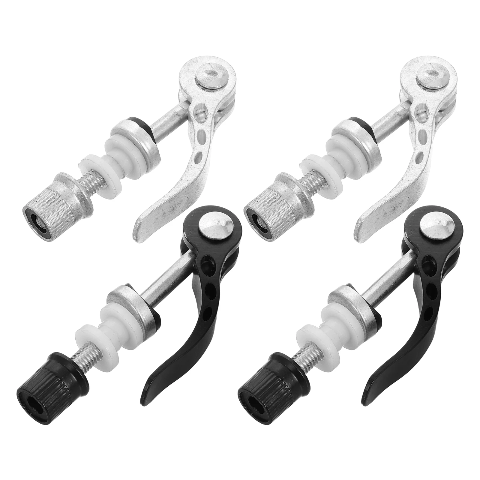 4Pcs Quick Release Seat Post Clamp Aluminum Alloy Bike Seatpost Clamp Secure Locking Mechanism Adjustable Bike Seat Post Clamp,