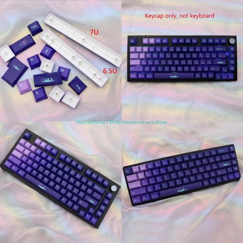 

W91A PBT Keycap KCA Профильные колпачки 135 клавиш для механической клавиатуры 61, 64, 68, 75, 84,