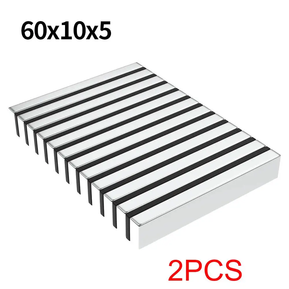 Supersterke Neodymium magneet N35 NdfeB Permanente magnetische imanes Blok Krachtige magneten Koelkast 60x10x3 60x10x5mm