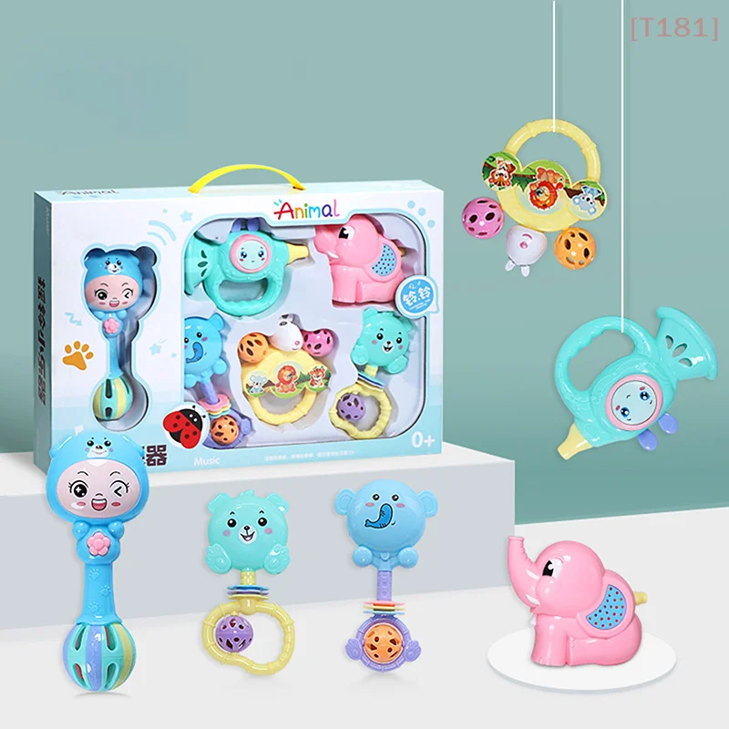 [E] 1/7PCS Newborn Sensory Teether Baby Development Games Baby Rattles Toys Educational Infant Toy For 0 6 12 Months
