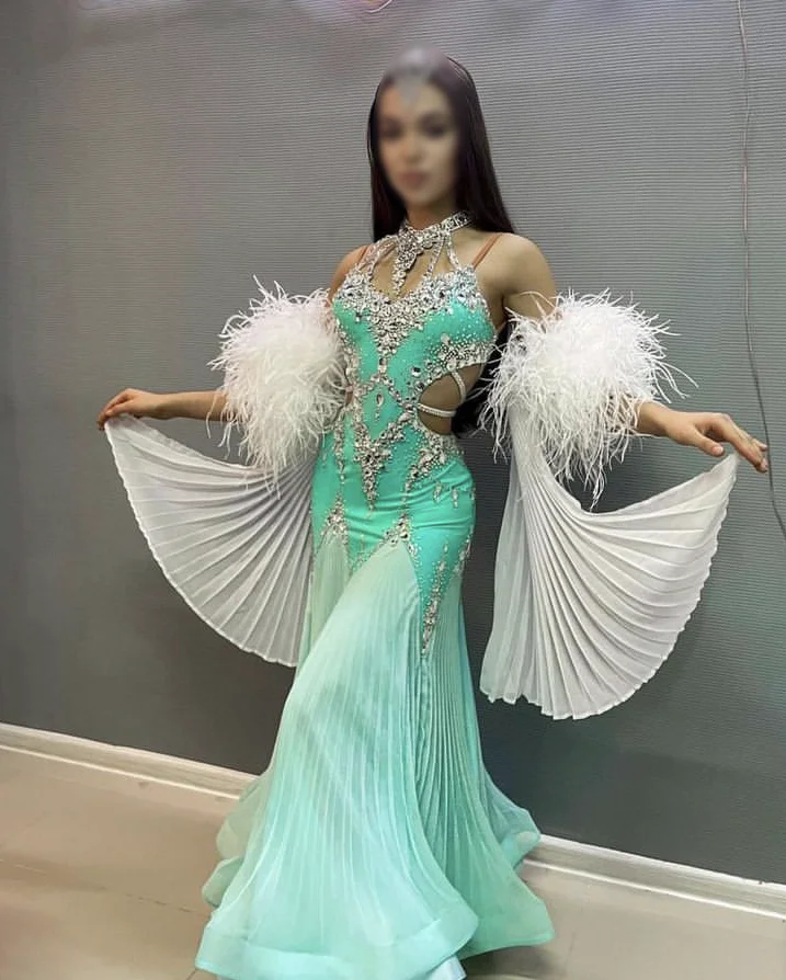 New Competition ballroom Standard dance dress dance clothing stage wear Women dance dress