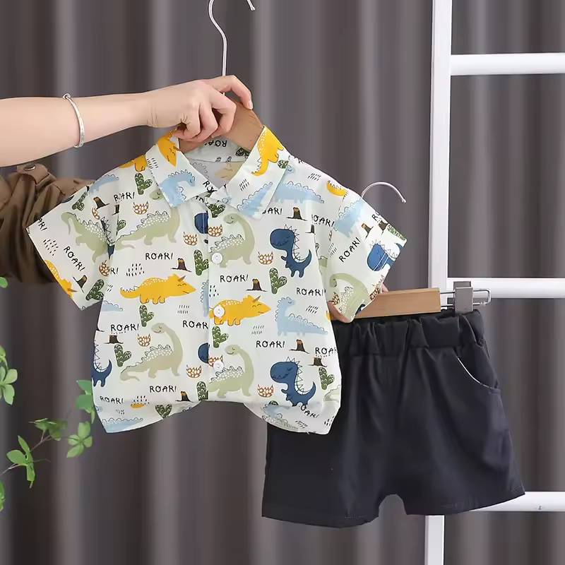 Children Clothing mother Kids Clothes Children's Sets Boys T-shirt Shorts Summer Cotton Short sleeve fashion Suit2PCS - Image 11