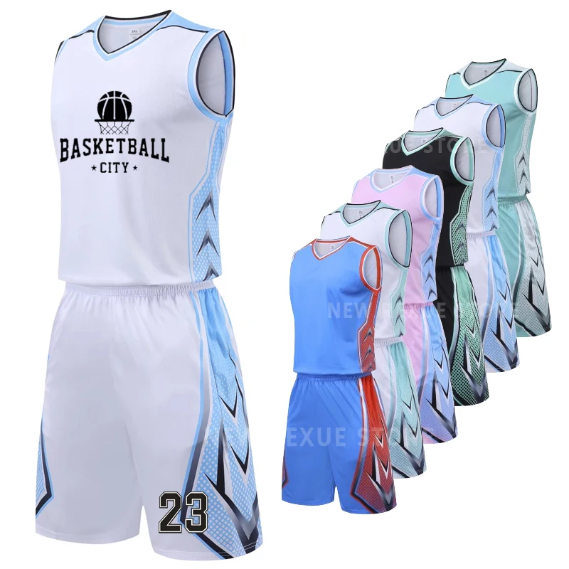 Children Basketball Set Men Kids Customized Jersey Team Uniform College Professional Ball Training Vest Shorts