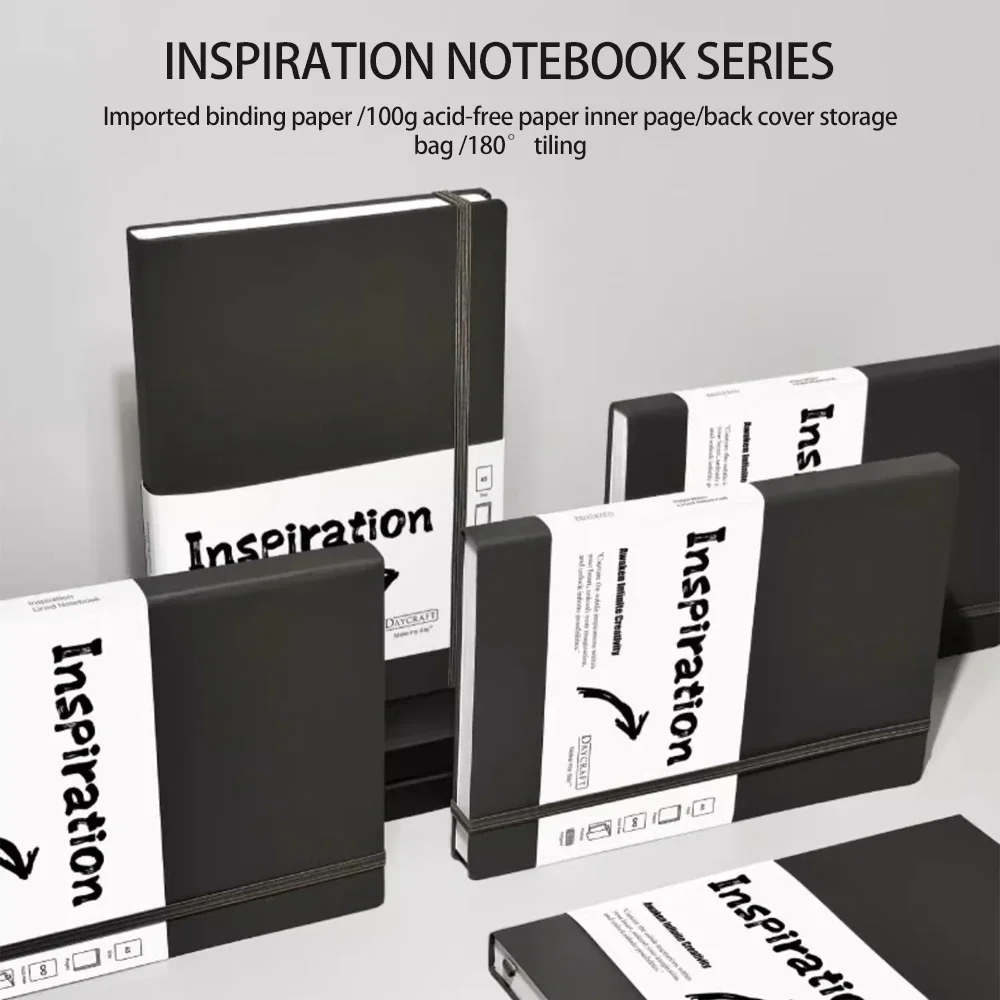 

Daycraft Inspiration Series Notebook A5 Medium Open Hard Cover Note Books Luxury Gift Student Diary Office Supplies Stationery