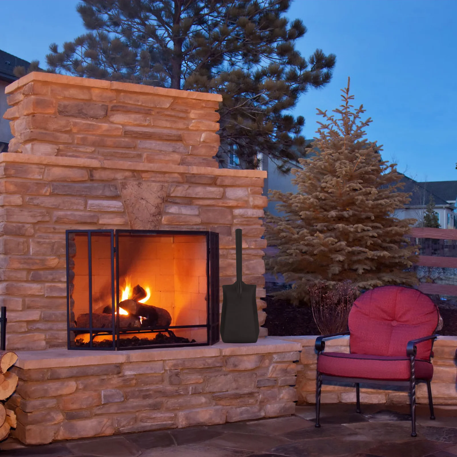 Fireplace Charcoal Soot Dustpan Multifunctional Shovels Black Household Ash