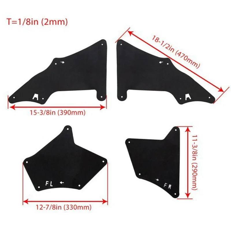 Car Front Wheel Fender Leather Front Fender Lining / Suitable for Toyota Prado 2700/4000/Land Cruiser Prado 03-20 Splash Fender