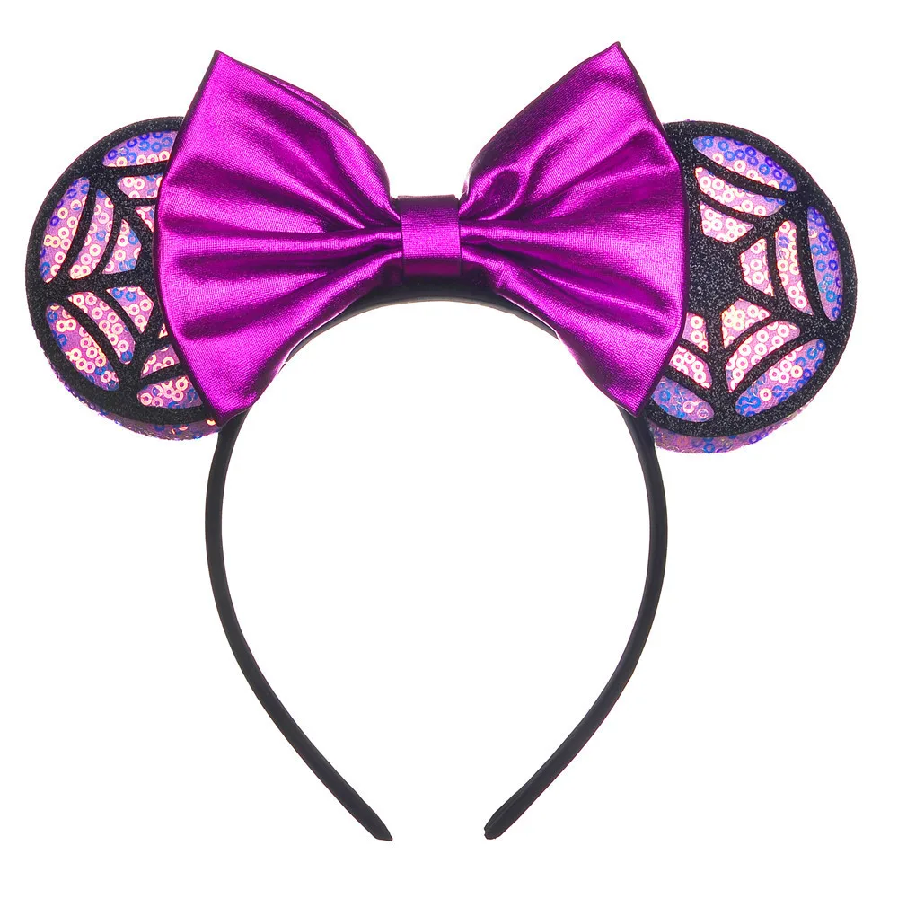 Miniso spot-Diadema de Halloween, diadema de araña, festival fantasma, atmósfera de fiesta, diadema decorativa de tela de araña, escenario