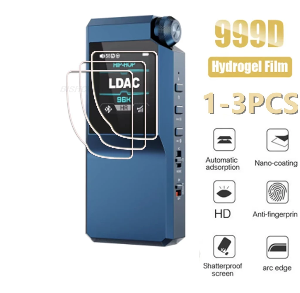 Film Hydrogel souple pour FiiO BTR17, haute résolution, HIFI, couverture de protection complète pour écran, 1 à 3 pièces Film Hydrogel souple pour FiiO BTR17, haute résolution, HIFI, couverture de protection complète pour écran, 1 à 3 pièces