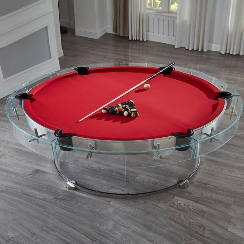 Tavolo da biliardo per il ricreazione domestica Tavolo da biliardo rotondo in vetro temperato