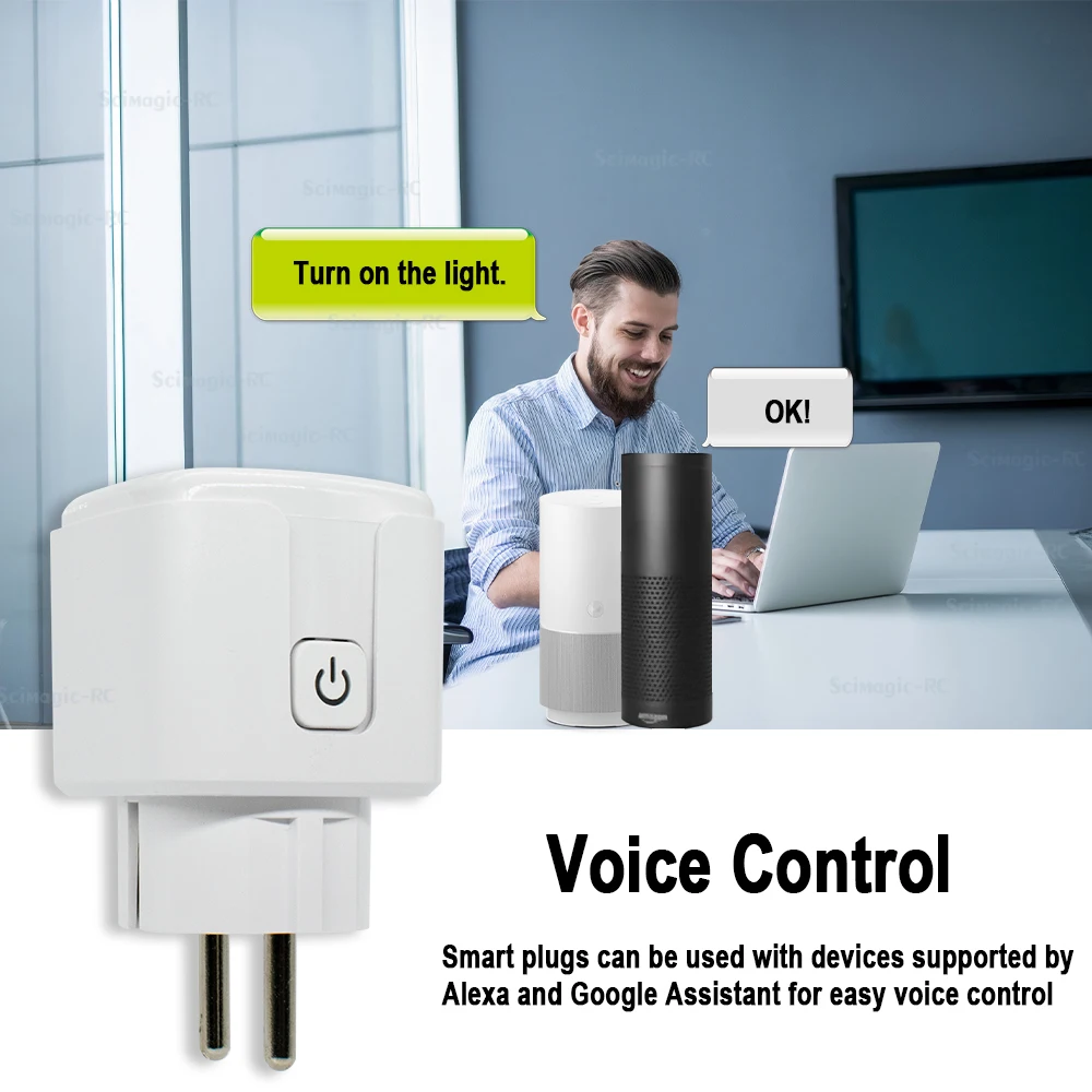Tuya Smart Plug WiFi مقبس 16A مع توقيت مراقبة الطاقة التحكم في تطبيق الحياة الذكية يعمل مع تطبيق Alexa Google Home Smartlife