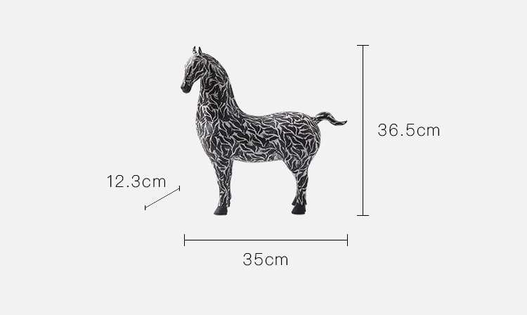 Creative Pop Art Flaming Horse Statue Animal Ceramic Craft Living Room Desktop Porch Interior Decoration Ornaments