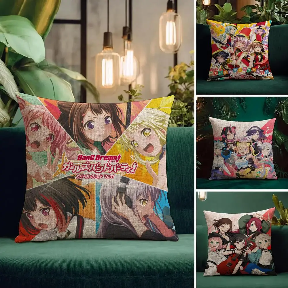 Band Queens Of The Stone Age Cushion Cover Natural Linen Pillowcase Set Cushion Cover for Sofa Bedroom Chair