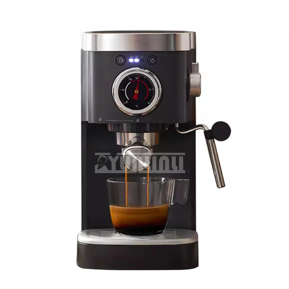 Máquina de fazer leite a vapor com extração semiautomática de alta pressão, cafeteira, temperatura visível