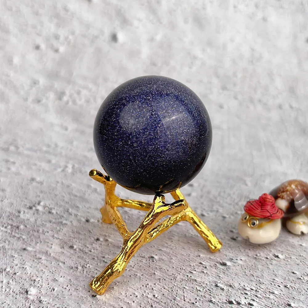 4-5CM Blue Sand Stone Sphere Crystal Ball Energy Sandstone Gemstone Carving Craft For FengShui Meditation Home Decor Chakra Gift