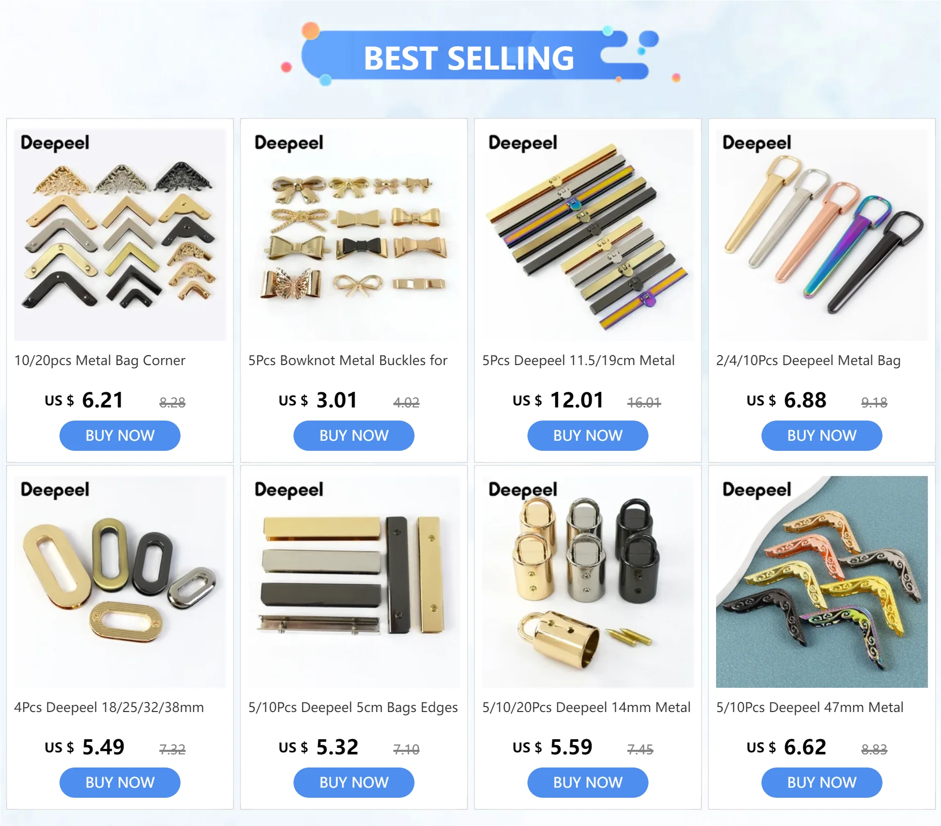 4/10/20Pcs Deepeel Handtasche Quaste Kappe Verschluss Haken Stecker Tasche Aufhänger Metall Schnallen Taschen Strap Stopper schnur Schloss DIY Zubehör – Detail 1