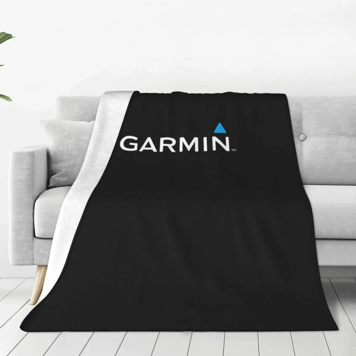 Official Garmin Original Merchandise Classic Blanket Soft Warm Flannel Throw Blanket Plush for Bed Picnic Travel Home Couch