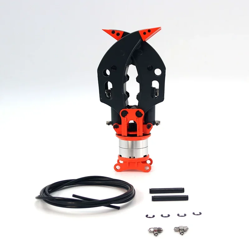 JDModel JDM‑106S 1/14 RC Excavator Hydraulic Claw V2 Metal Rotating Grab Attachment for JDM‑106 Series Remote Control Digger