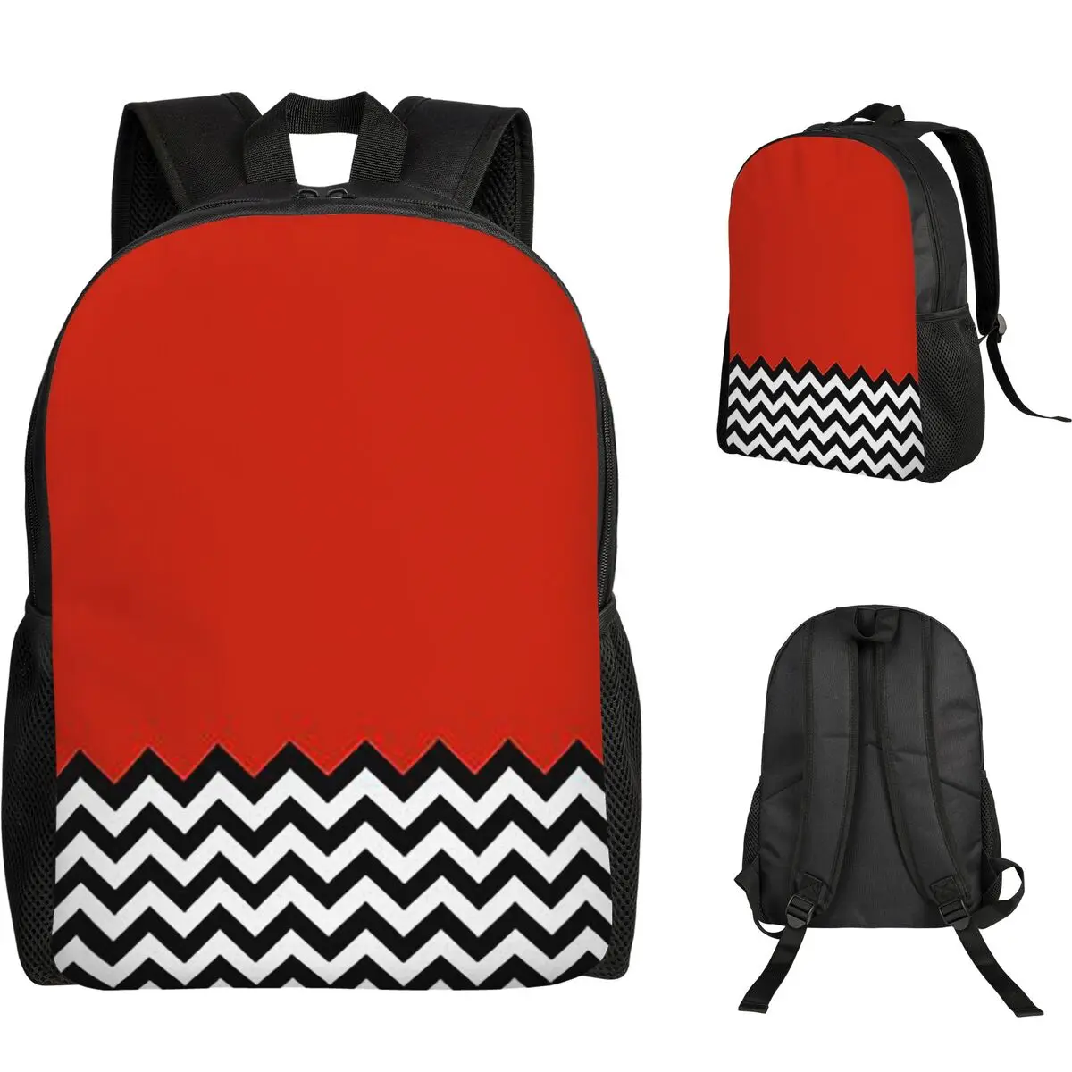 Black Lodge Twin Peaks Inspired Graphic Student Backpack School Bag Hiking Travel Daypack for Men Women Bookbag Shoulder Bags
