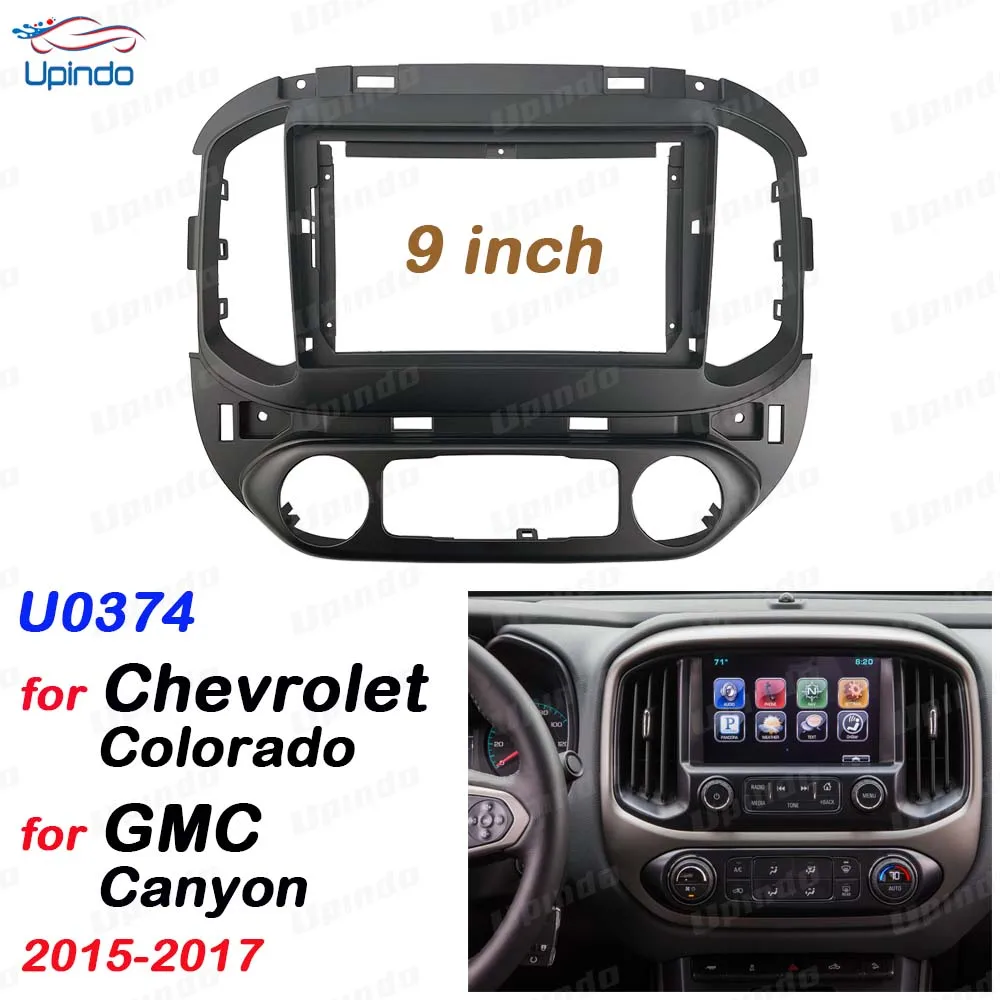 

9" Android Car Stereo Dash Kit for Chevy Chevrolet Colorado GMC Canyon 2015-2017 2 Din Radio Panel Frame ABS+PC Installation