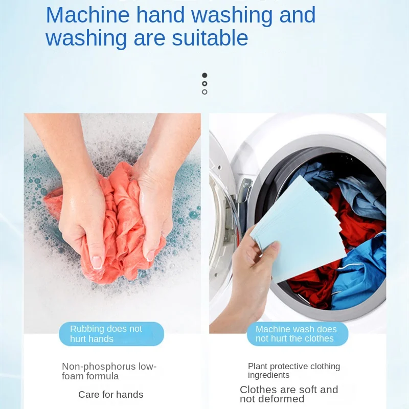 40Pcs Laundry Tablets Strong Decontamination Laundry Detergent Underwear Clothes Cleaning Paper Household Washing Machine