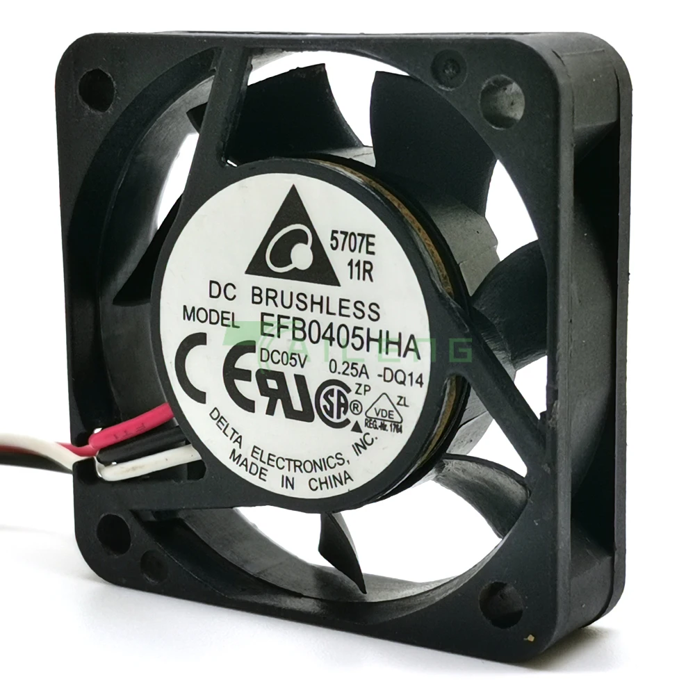 Ventilador de refrigeración para delta EFB0405HHA, 5V, 0.25A, 4CM, 4010, 2 cables, rodamiento de bolas dual