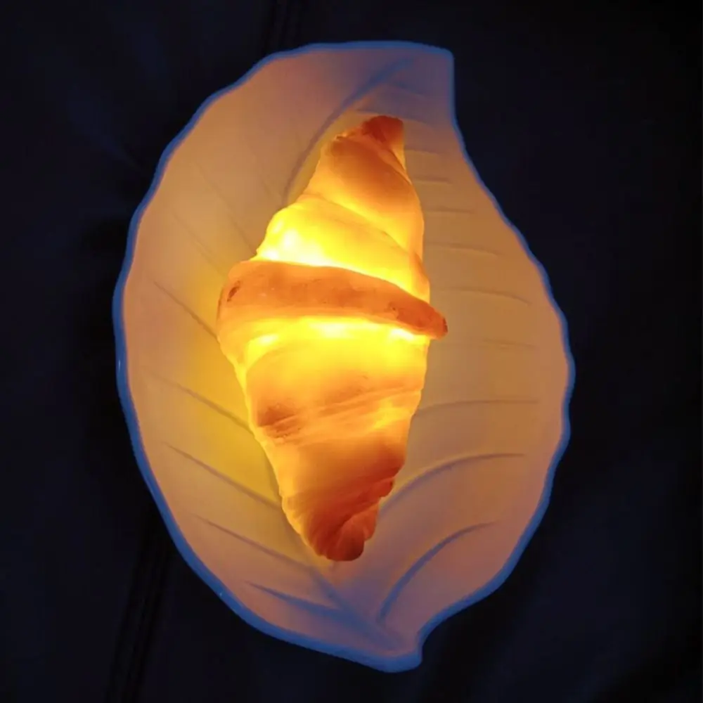 Simulated Bread Lamp Creative Home Croissant Cross Bread Atmosphere Light Cake Shop Decoration Funny LED Night Light