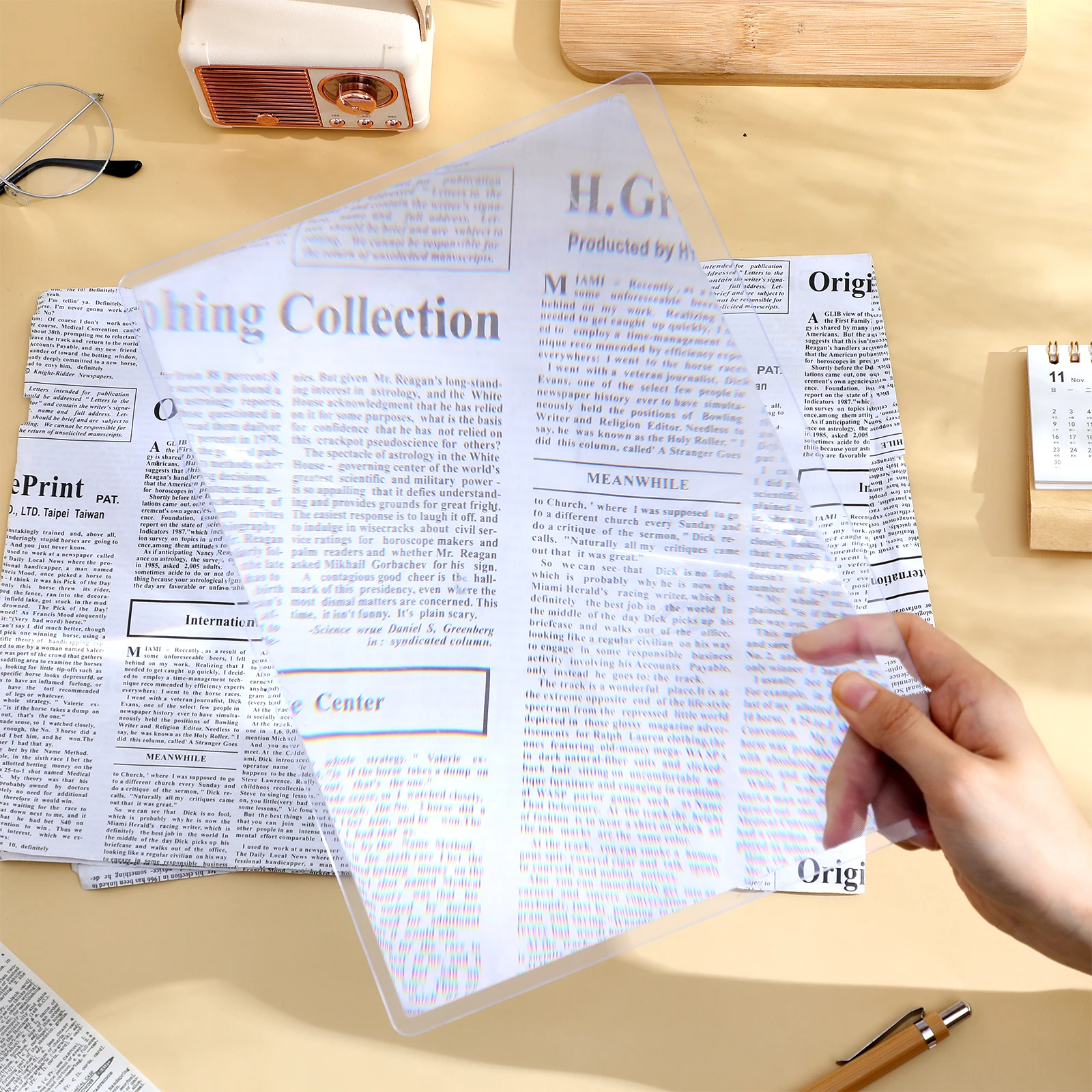 

3x Large Page Magnifier Sheet for Reading Seniors Book Lovers 300x210mm A4 Paper Writing Drawing Outdoor Use Poor