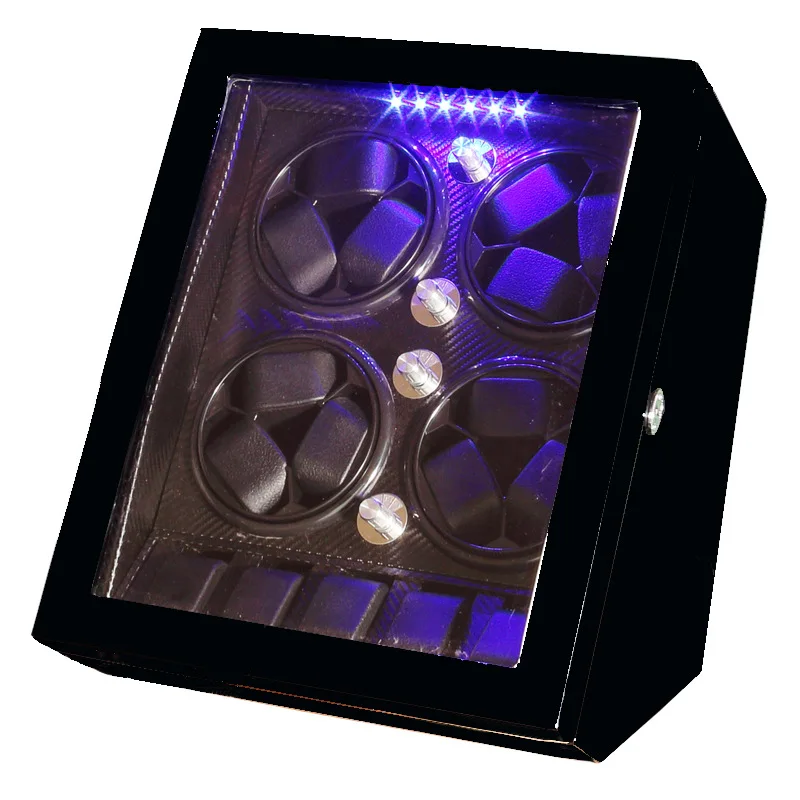 New Eco-friendly Vertical Mechanical Watch Winder Automatic Winding Motor Wood Watch Box Private Customers Laser Engraved