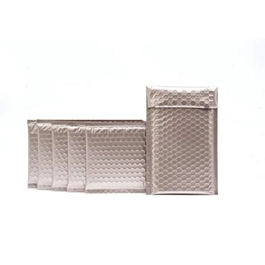 

Почтовые пакеты ProLine Matte Metallic Rose Gold с пузырчатой пленкой, 4x8 дюймов, самоклеящиеся, 10 штук