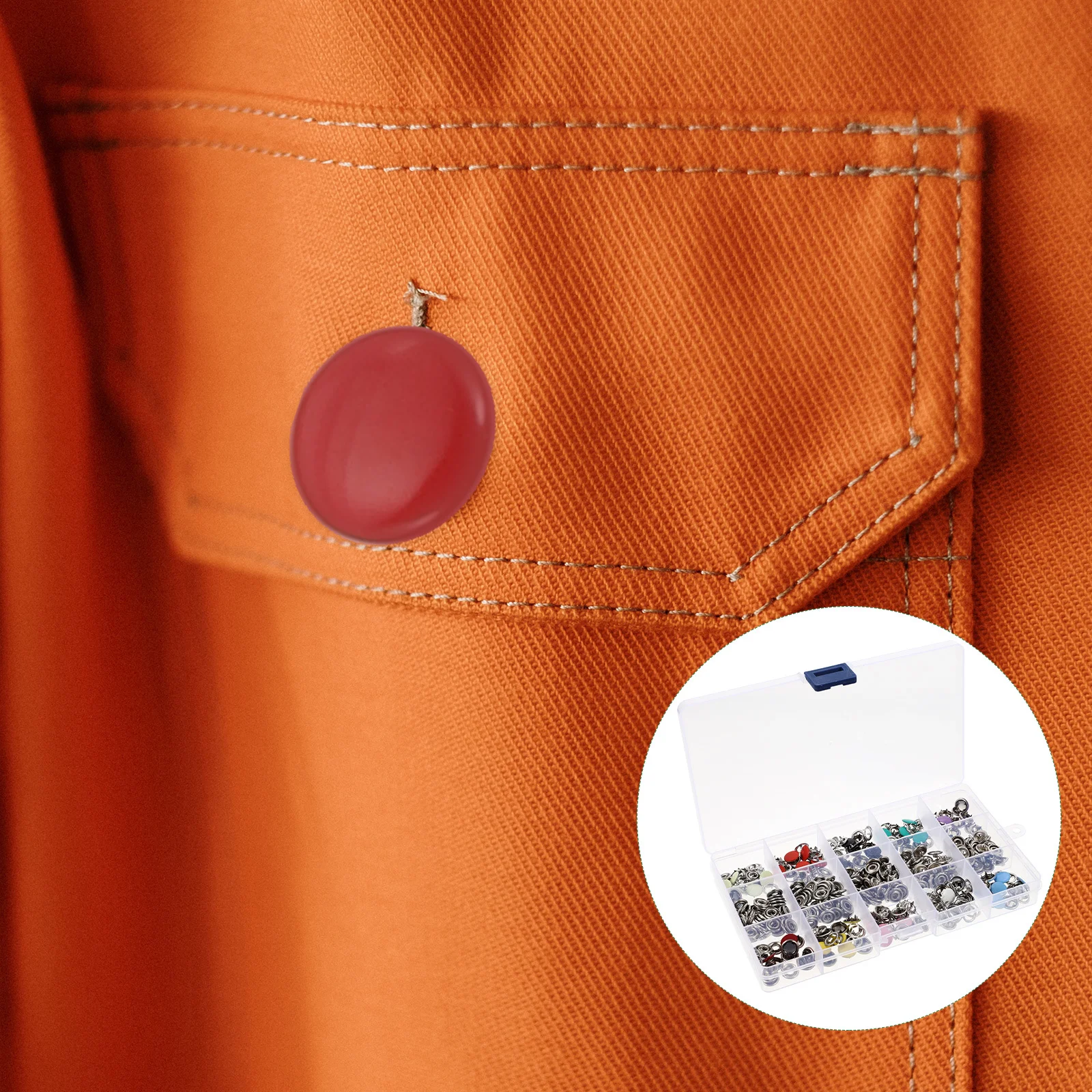 

1 Box Of Real Solid Snap Fastener Kit No-Sew Alloy Buttons For Diy Clothes Crafts Replacement Studs Bulk Round Snaps Button