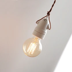 Vintage ceramic bedside pendant lamp Art single head dining room table pendant lamp Creative personality Mini pendant lamp