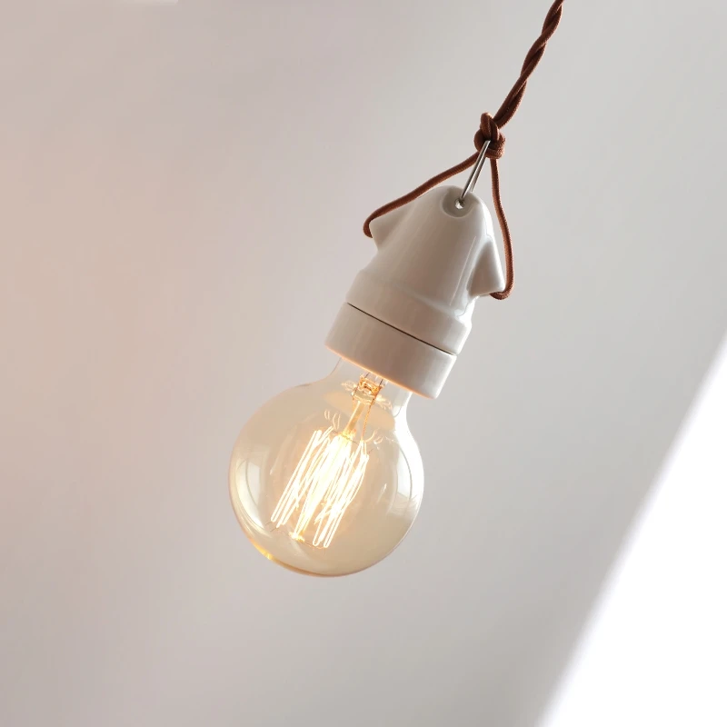 Vintage Ceramic Bedside Pendant Lamp Art Single Head Dining Room Table Pendant Lamp Creative Personality Mini Pendant Lamp