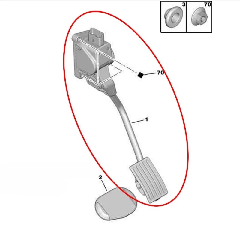 Accelerator Pedal Assembly 1601Z0 1601EK 9672091080 for Peugeot 407 508 508 for Citroen C5 (X7) C6