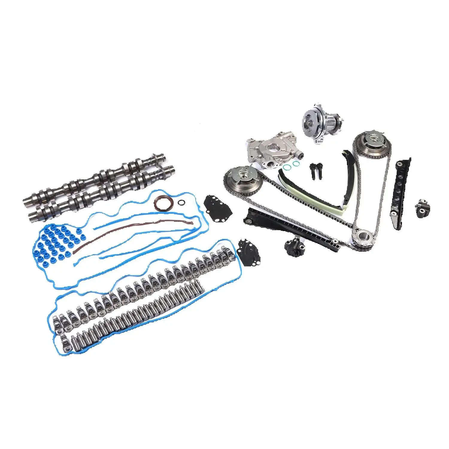 1 Kit Timing Chain Kit Cam Lifters Rocker Arms For 2004-2008 For Ford For Lincoln Triton 5.4L