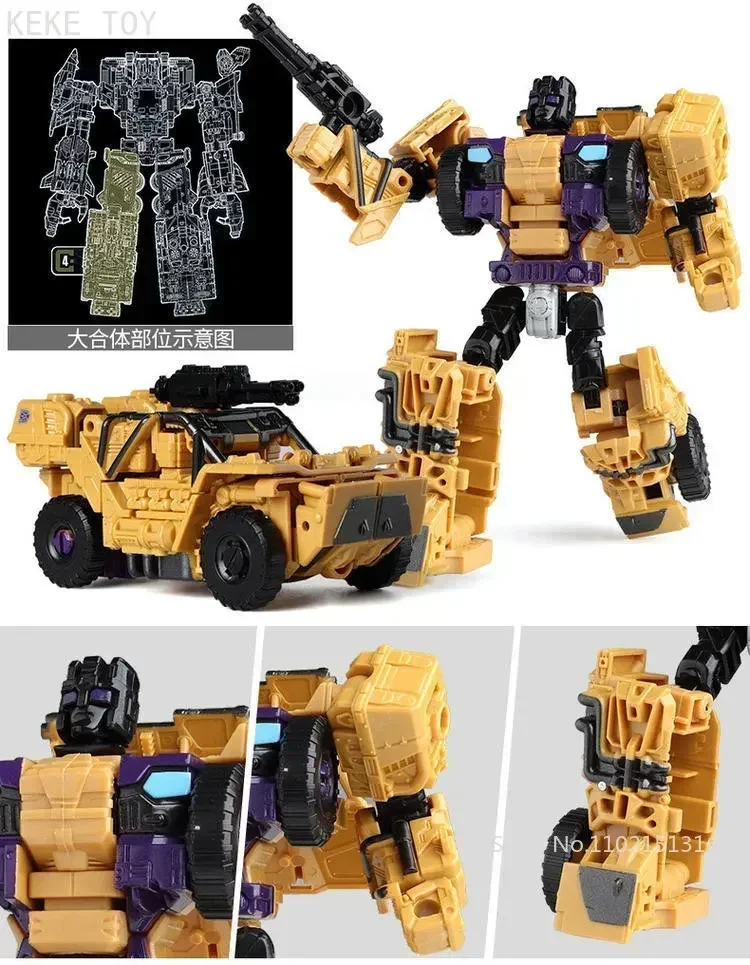 HZX Transformação Brushes Set, War Team Aircraft Tank Robot TF Action Figure, Presente Dos Miúdos, 5 em 1 Conjunto