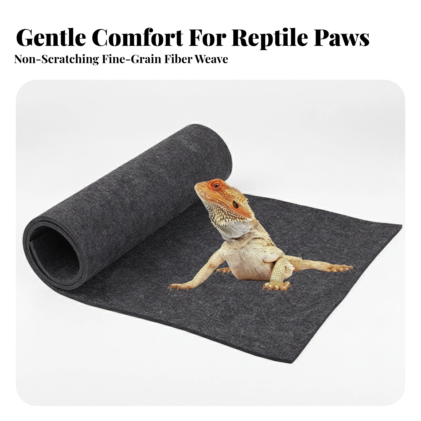 Reptile Carpet Moisture-Retaining Reptile Bedding Terrarium Carpet Washable Habitat Liner Gentle for Reptiles, Enclosure