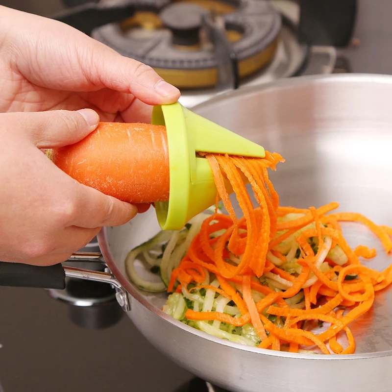 Kitchen Gadget Funnel Vegetable Radish Cutter Shred Spiral Device