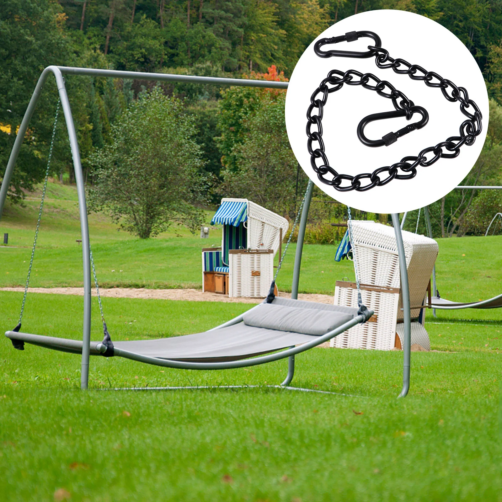 

Stainless Steel Swing Chain Adjustable Flexible Height for Outdoor Hammock Chair Porch Swing Accessories Hammock Chains